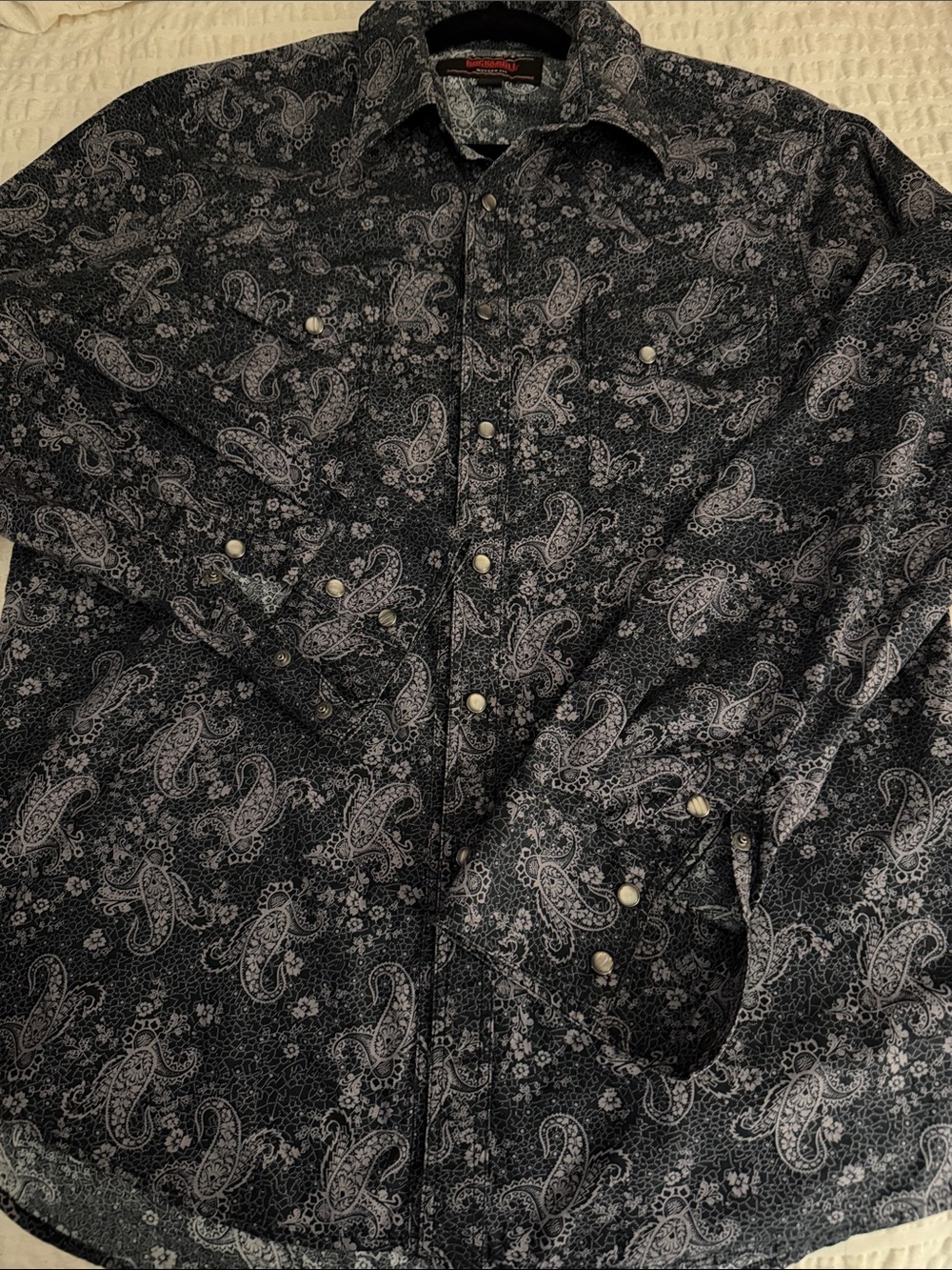 Rock & Roll Denim Men’s Black Paisley Western Shirt
